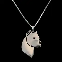 Jewelry Metal Smooth Pet Dog Necklaces Lovers' Dogo Argentino Pendant Necklaces Drop Shipping