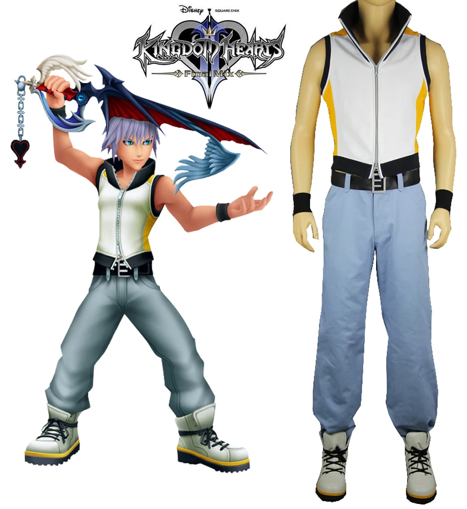 

Kingdom Hearts Cosplay Hot Game Kingdom Hearts 3D: Dream Drop Distance Riku Cosplay Costume Custom Made Any Size