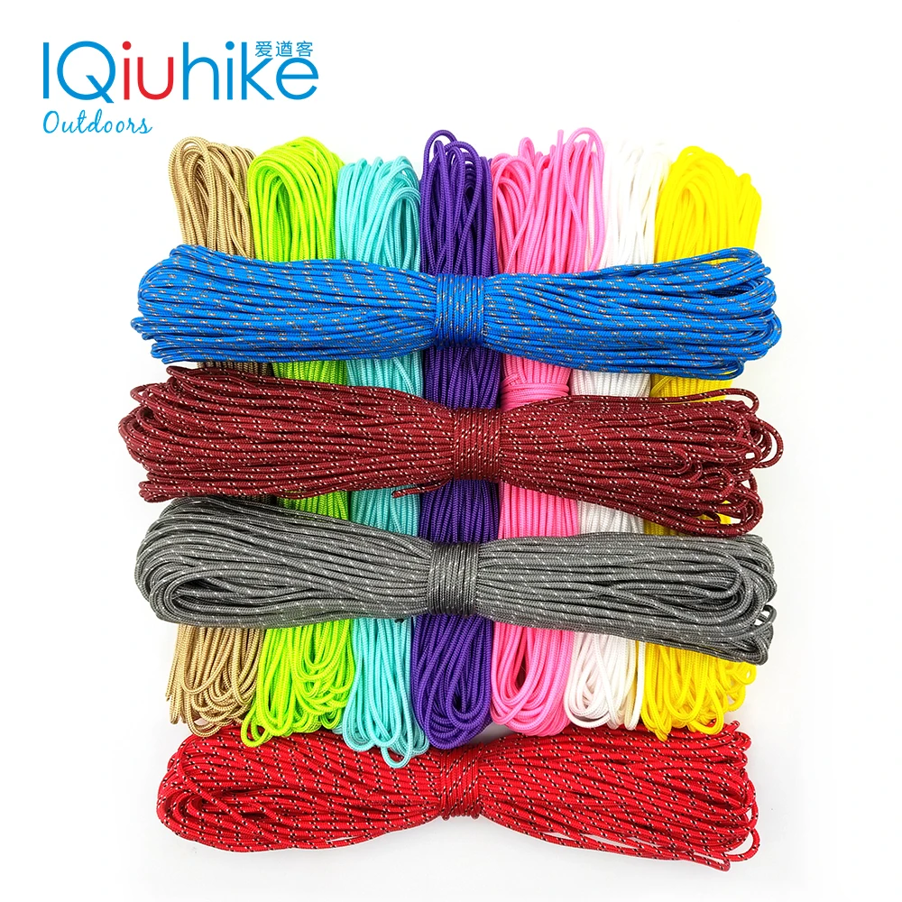 IQiuhike Paracord 2mm 50FT (15Meters) One Stand Cores Paracord Rope Cuerda Escalada Paracorde Bracelets Paracord Cord