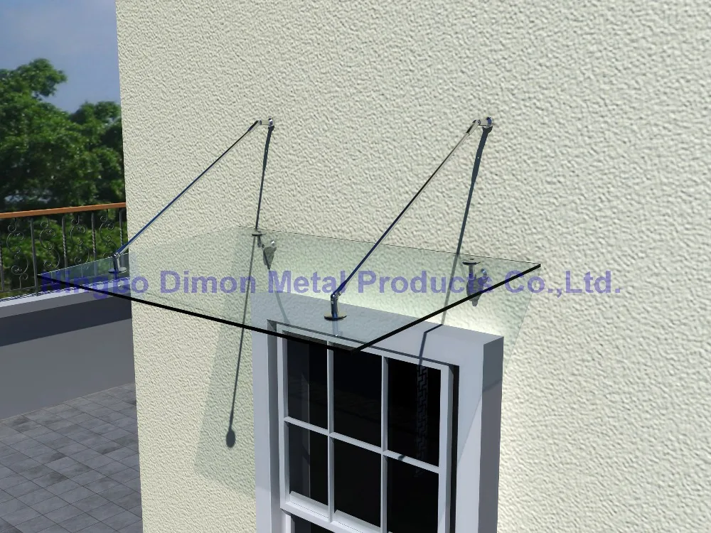 

Dimon Customized High Quality SUS 304 Glass Canopy Fittings / Door Awning Bracket DM-YP 001-2