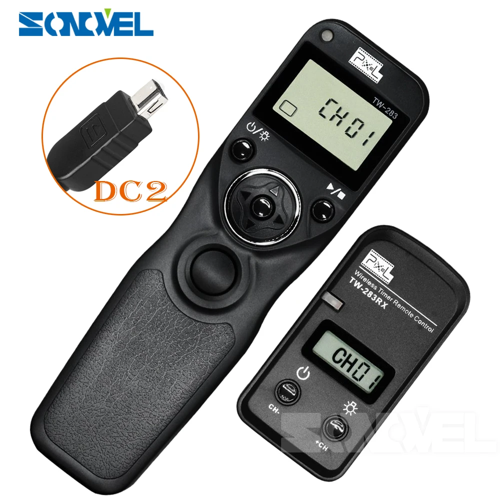 Pixel TW-283 DC2 Wireless Timer Remote Control For Nikon Z7 Z6 D7500 D3300 D3200 D3100 D750 D610 D600 D90 Df Shutter Release