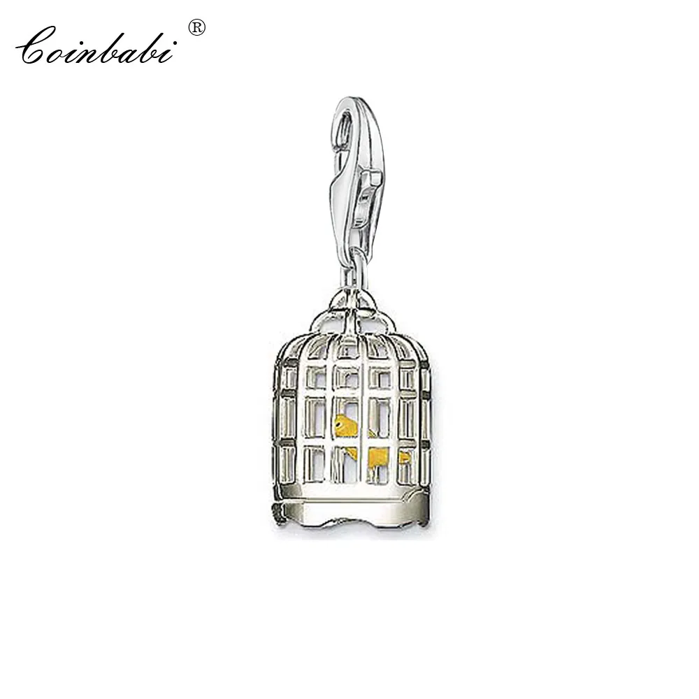 

Charm Pendant Birdcage,2019 New Fashion Jewelry Trendy Authentic 925 Sterling Silver Gift For Women Girls Fit Bracelet Necklace