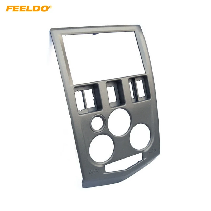 

FEELDO 2DIN Car Stereo CD/DVD Radio Fascia Plate Panel Frame For Renault Logan Dashboard Frame Trim Mount Kit #AM5206