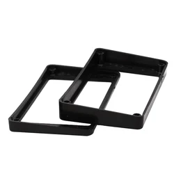 Tooyful-soporte para pastillas Humbucker, anillos de montaje para piezas de guitarra eléctrica, accesorios de plástico curvo negro crema, 2 piezas