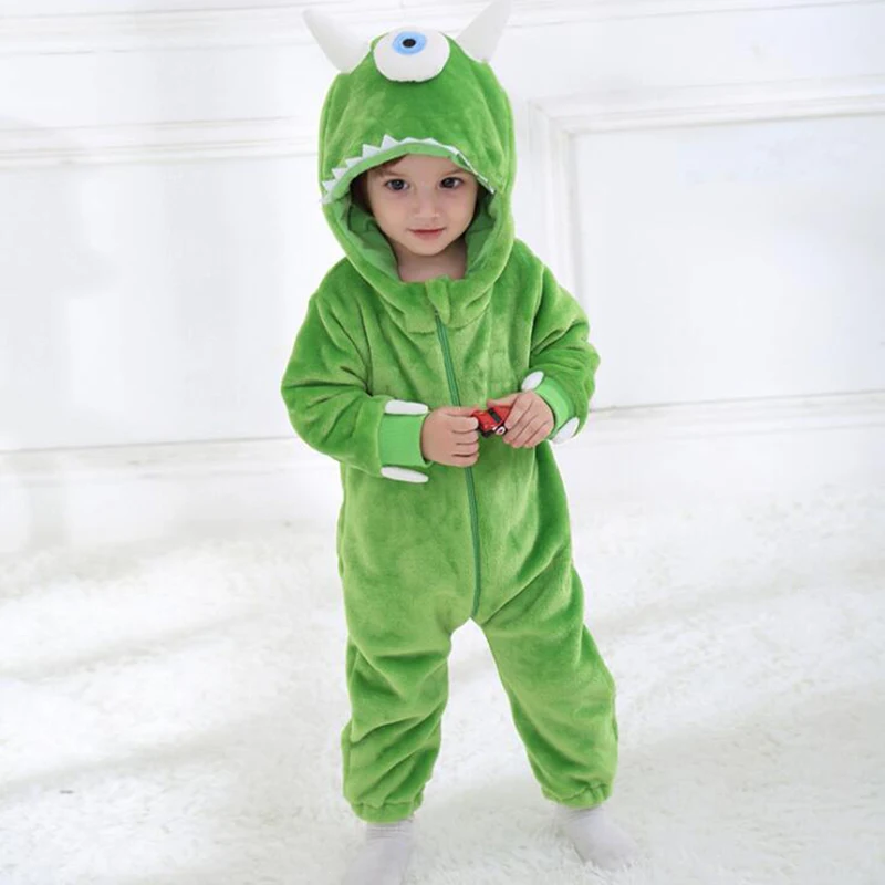 Baby Nothic Pajamas Clothing Newborn Infant Rompers Onesie Boy Girl Babe Animal Cosplay Costume Outfit Hooded Jumpsuit Winter