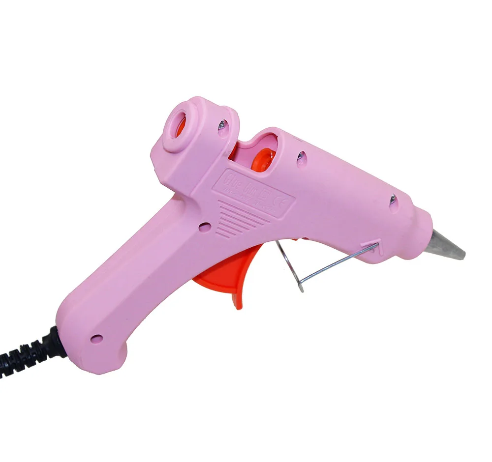 Pink Handy Professional High Temp Heater 20W Hot Glue Gun Repair Heat Tool With Hot Melt Glue Sticks