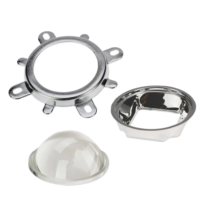 XIHALONG 44 مللي متر عدسات طبية 60 درجة 120 مصباح إضاءة متدرج زجاج عدسة ل 20 واط 30 واط 50 واط 100 واط COB عالية الطاقة رقاقة