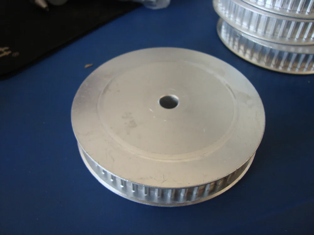 HTD5M Aluminum timing pulley 60teeth,Pu open belt 25mm width and clamp plate for a pack