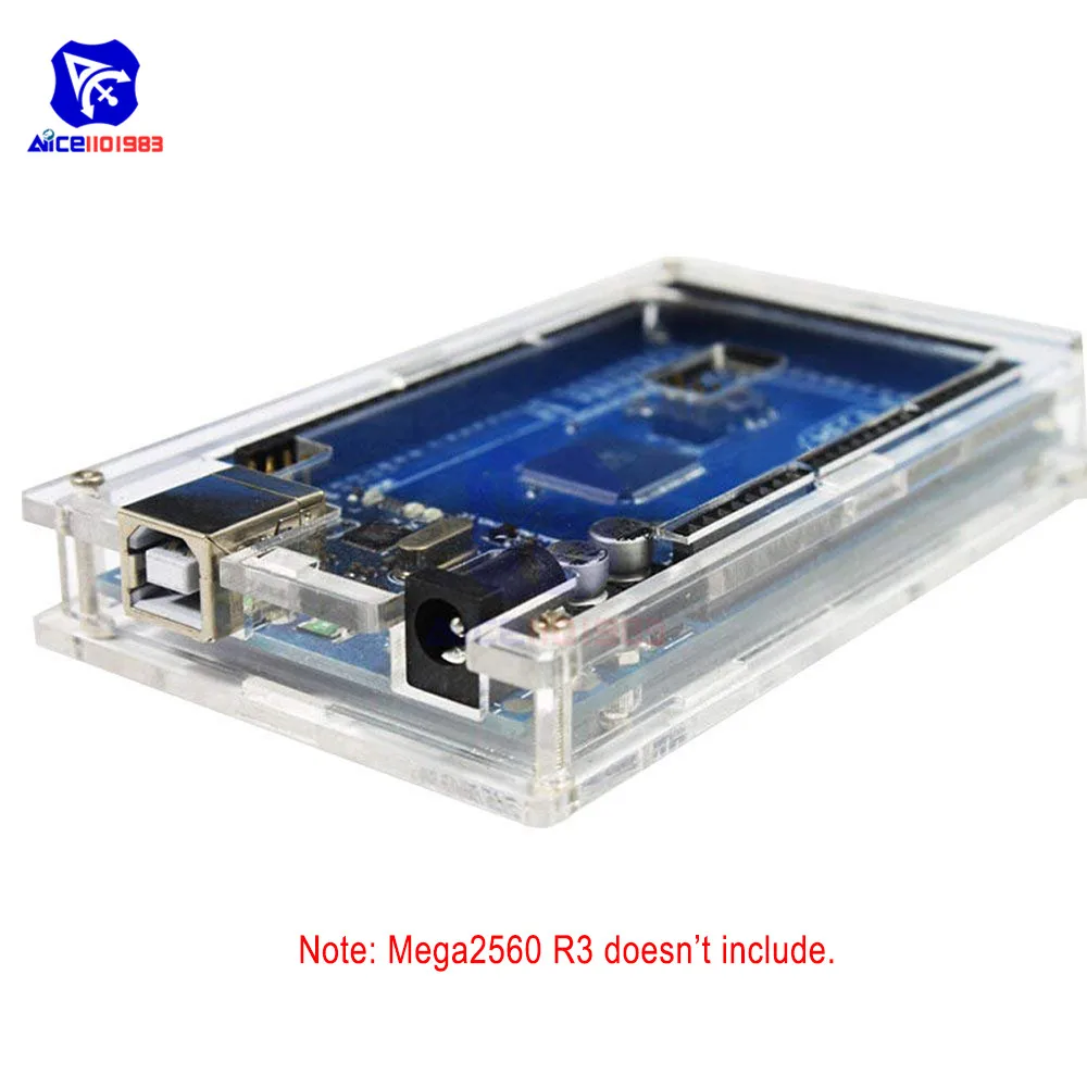 Acrylic Transparent Hard Case Enclosure for Arduino  R3 MEGA 2560 R3 Protective Shell Cover