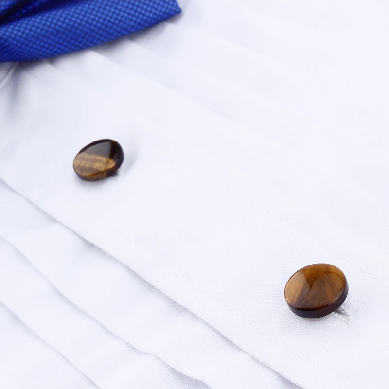 5 pcs Tiger's Eye Stone Tuxedo Studs Fashion Men's Wedding Jewelry Cufflink Stud For Groomsmen