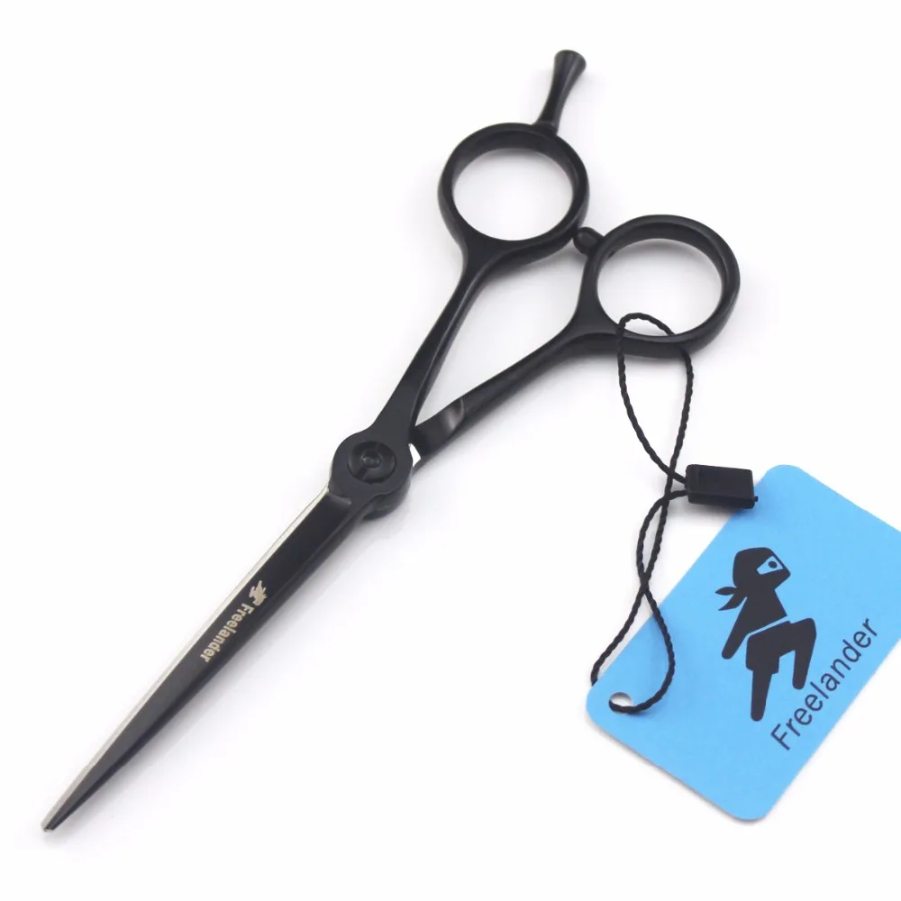 Freelander 5.5 inch professional Japan 440c black personalized hairdressing scissors for barber or home use