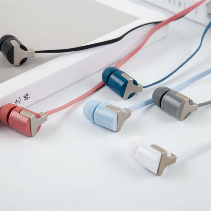 CHICLITS น่ารักสไตล์เรียบง่ายการ์ตูนที่มีสีสันหูฟังสเตอริโอ Universal 3.5 มม.ปลั๊กอุดหู MIC สําหรับ Xiaomi MP3 เด็กสาวของขวัญ