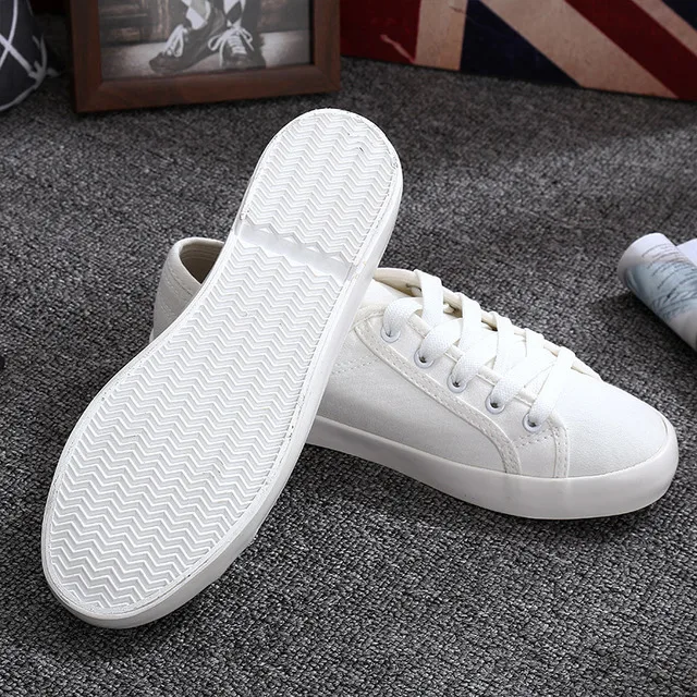 White Canvas Shoes Sports Tennis Women Shoes Autumn Flat Oxford Shoes Woman Female Wild Literary Shoes Students Sneakers Walking