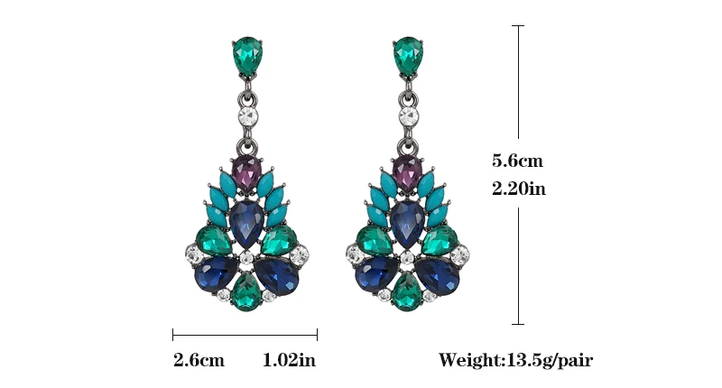 VEYO Brand Crystal Acrylic Earrings Drop Earrings For Women Earrings Trendy Jewelry Wholesale