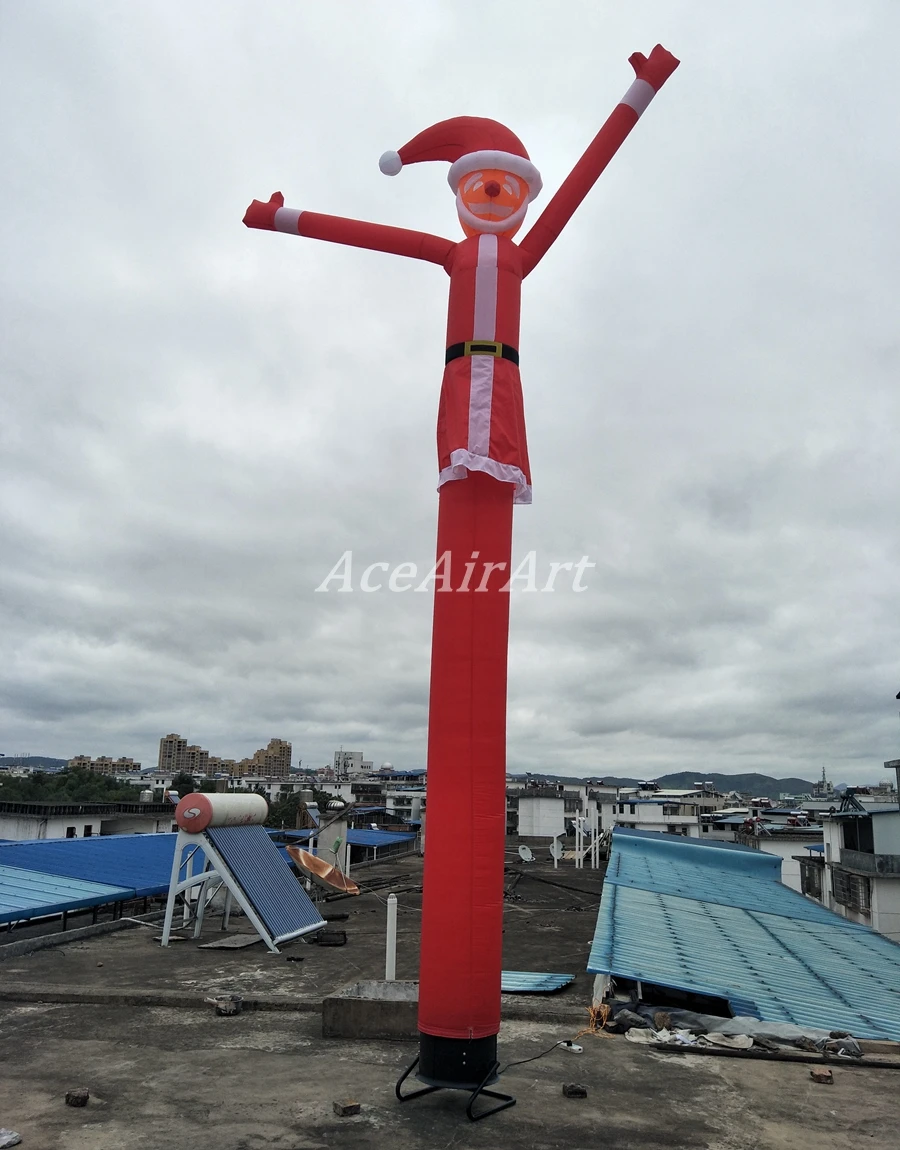 Danza inflable gigante del cielo del aire de Papá Noel de 6m de alto para la publicidad y la decoración de la Navidad