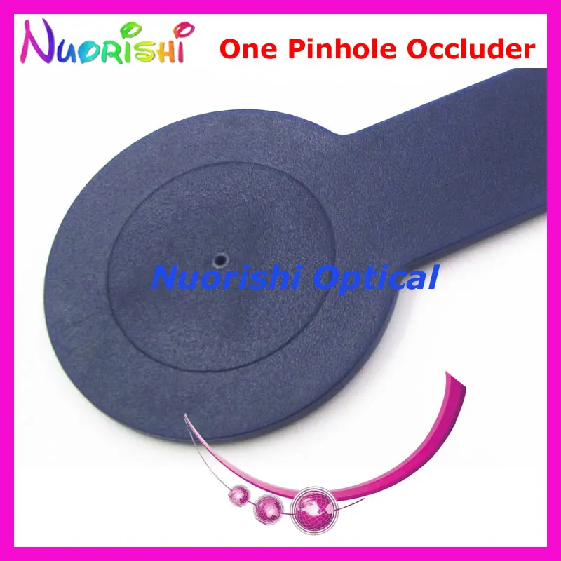 1pcs Professional Ophthalmic Eye Exam Vision Test Single One Pinhole Hole Plastic Eye Occluder Cover 205G