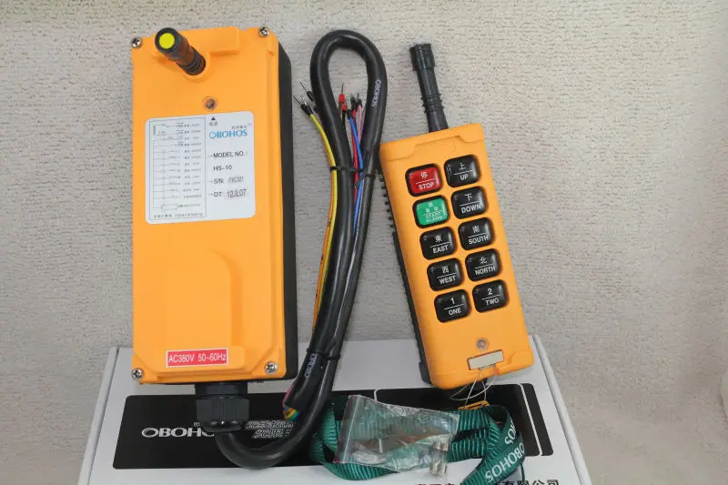 

HS-10 AC110V 10 Channels Control Hoist Crane Radio Remote Control Sysem Industrial Remote Control