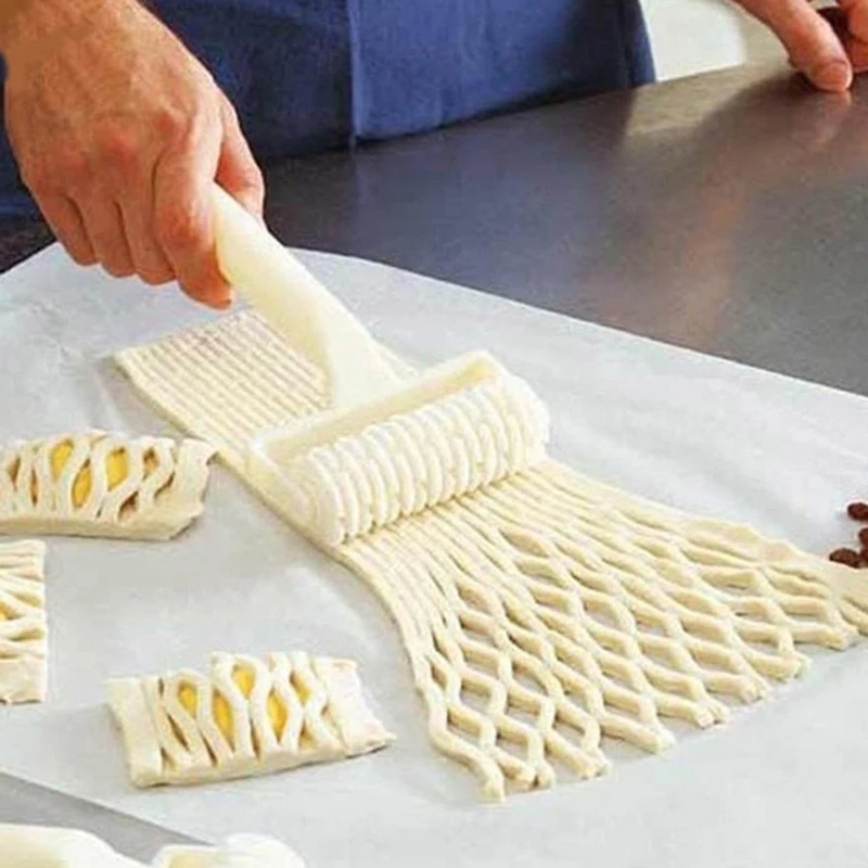 Herramienta de plástico para hornear galletas, pastel, Pizza, pastelería, rodillo de celosía, cortador de pasteles, utensilios para hornear artesanales, utensilios de cocina, herramientas para hornear