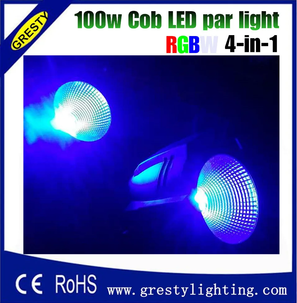 4PCS Led Par Light COB 100W rgbw Integrated Uniform Led Floor Stage Panel Light High Power Warm Yellow Party Disco Cans