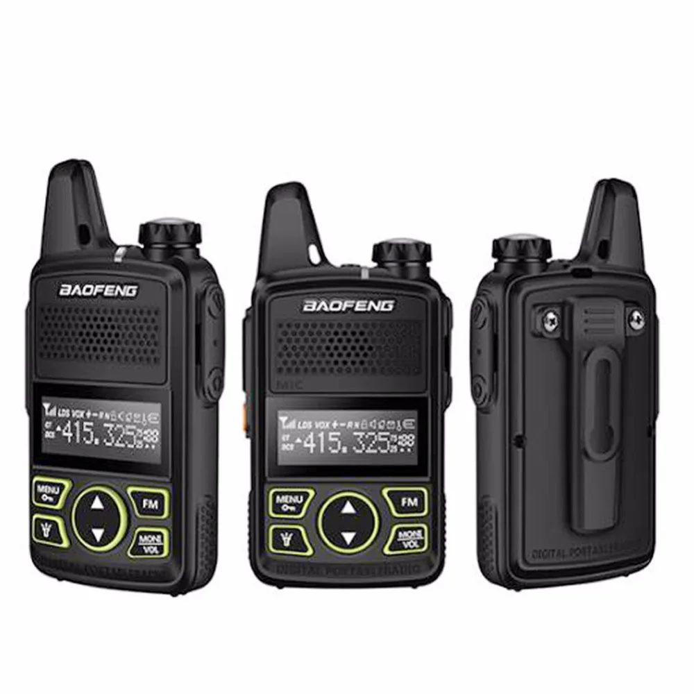 Baofeng BF-T1 Mini rádio portátil em dois sentidos, BFT1, UHF 400-470MHz, Presunto de 20CH, Transceptor FM, Walkie Talkie com fone de ouvido, 2pcs