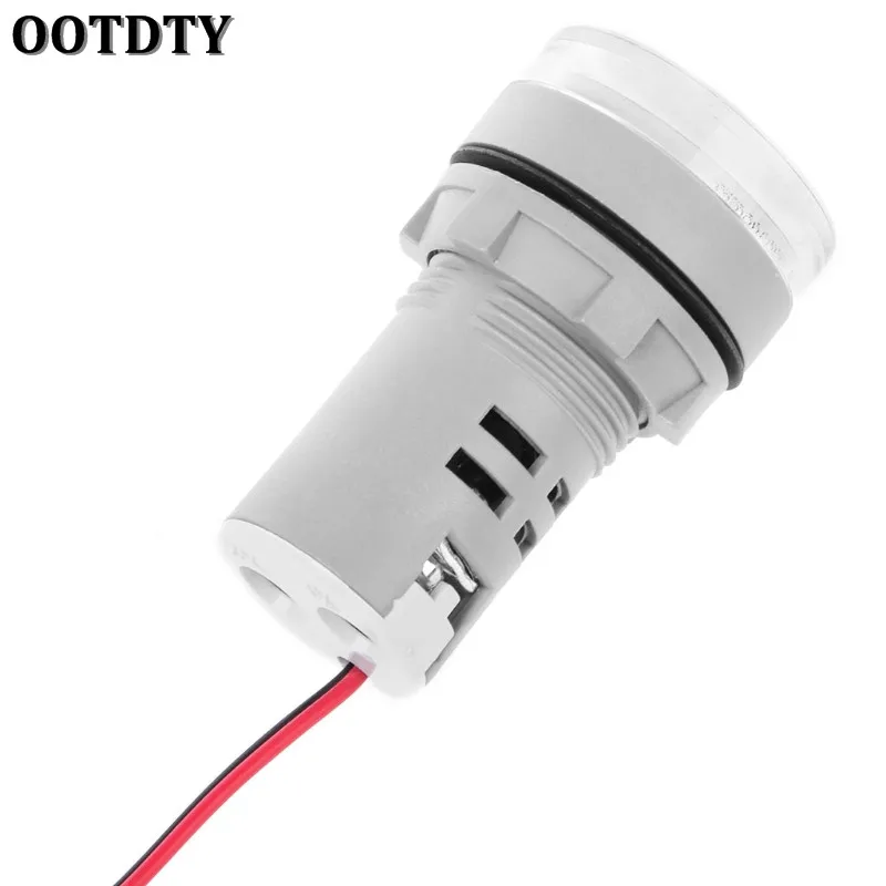 220V AC 22mm Digital Display Ampermeter Monitor Current Indicator Signal Light Ammeter Tester Measuring 0-100A Ampere Meter