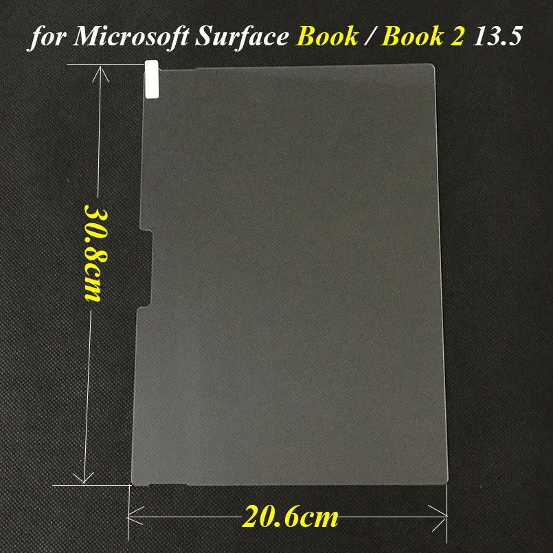 Película de proteção para notebook, 0.3mm, 9h, 13.5 polegadas, microsoft surface book 2