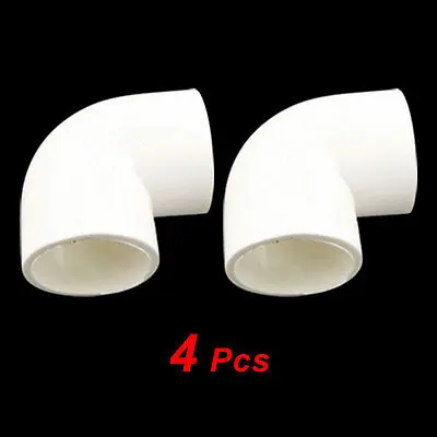 4 Pcs 32mm Dia 90 Angle Degree Elbow PVC Pipe Fittings Adapters Connectors