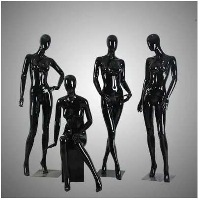 Fashionable Hot Sale Best Quality Black Female Mannequin Fiberglass Full Mannequin Women Model Made In China