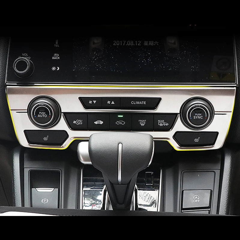 

For Honda CR-V CRV 2017 2018 Accessories Auto Air Conditioning Switch Regulation Outlet Vent Panel Cover Trim Car Styling