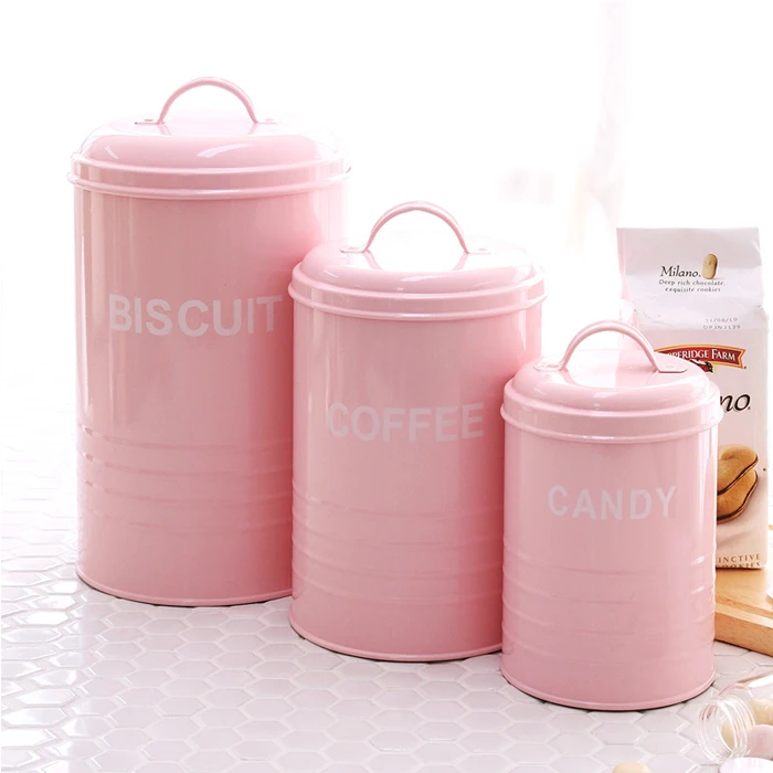 

3pcs/set Stainless Steel Sealed Jar Tea Storage Tins Caddy with Cover Canister Box Sugar Candy Coffee Food Canister Snack Tank