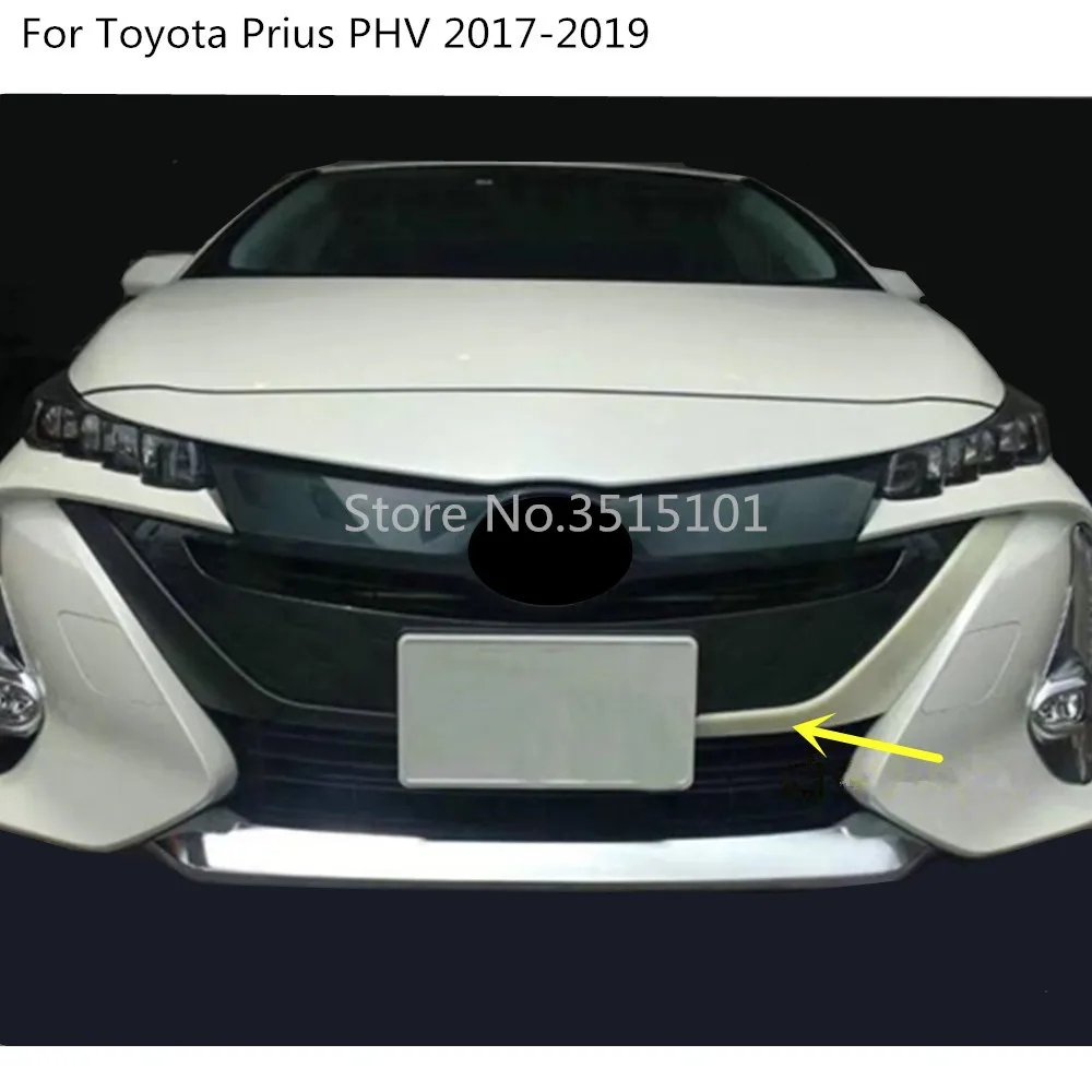 كاشف حماية السيارة البلاستيك تقليم الجبهة حتى رئيس شبكة شواء مصبغة لوحة عصا لتويوتا بريوس PHV Prime 2017 2018 2019 2020 #2