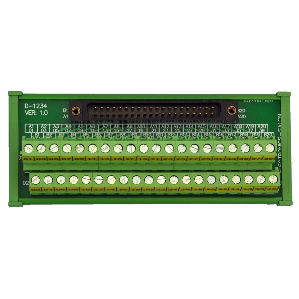 

Electronics-Salon Compatible XW2B-40F5-P 40Pin Rectangular Connector-Terminal Block Conversion Module, for PLC Wiring.