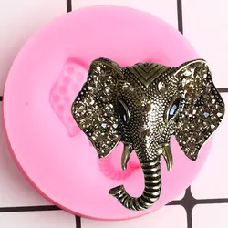 3D Elephant Head Silicone Mold Animals Fondant Molds DIY Party Cake Decorating Tools Chocolate Candy Mould Cupcake Baking Moulds