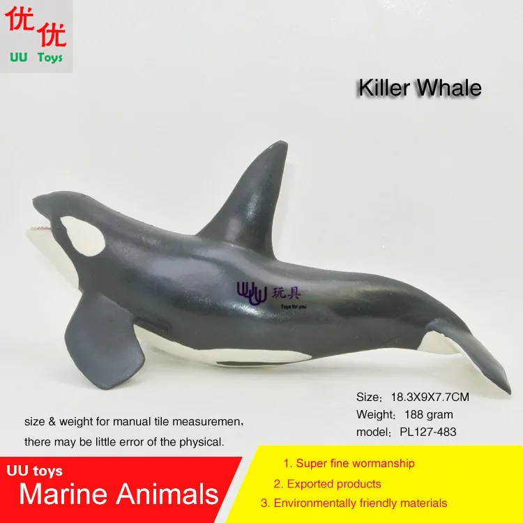 Nouveau modèle de Simulation de baleine tueur, animaux marins, animaux marins, cadeau pour enfants, accessoires éducatifs (Orcinus oca), figurines d'action