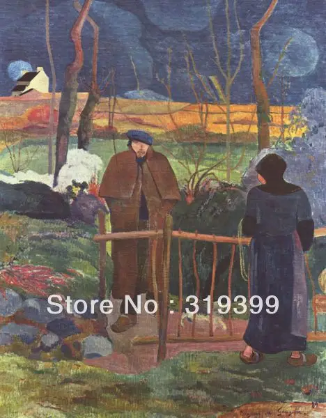 

Oil Painting Reproduction on Linen canvas,Bonjour Monsieur Gauguin (II) by paul gauguin,landscape oil paintings,museum quality