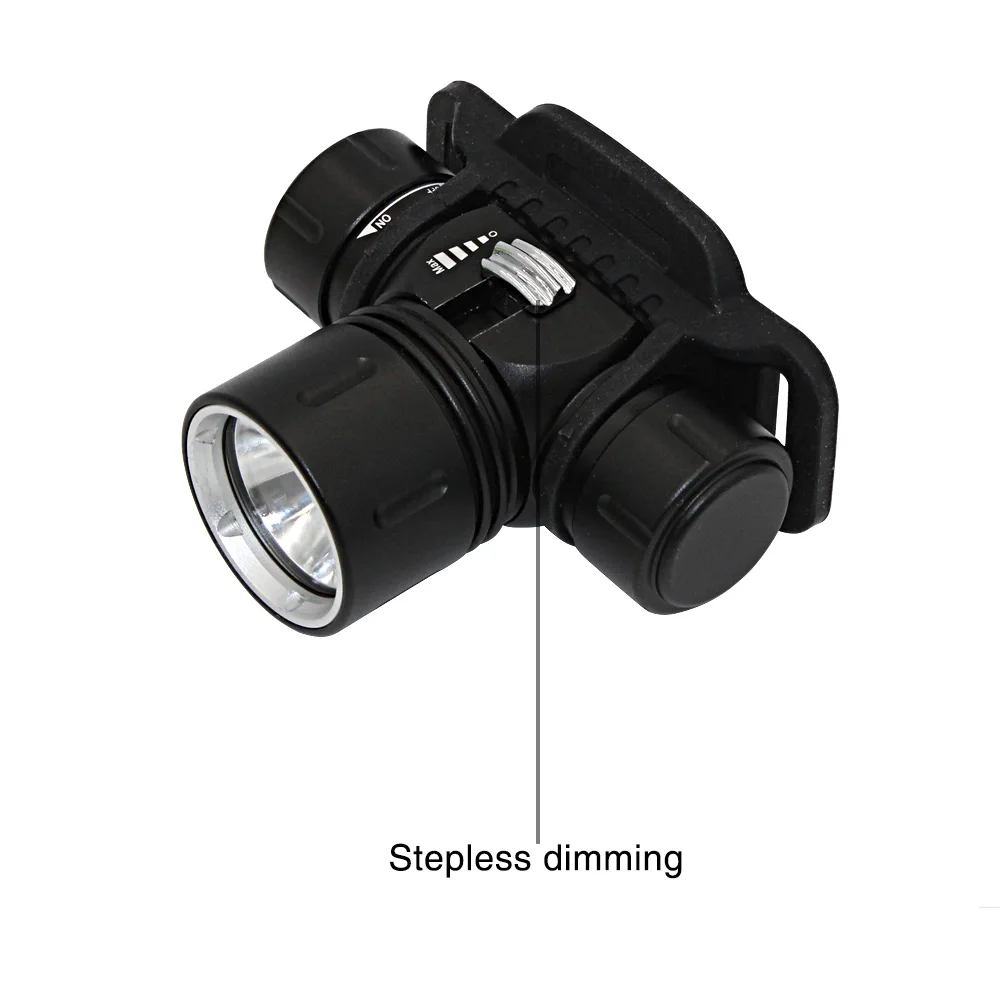 Linterna frontal de buceo, XM-L2 LED impermeable, luz de cabeza para pesca subacuática