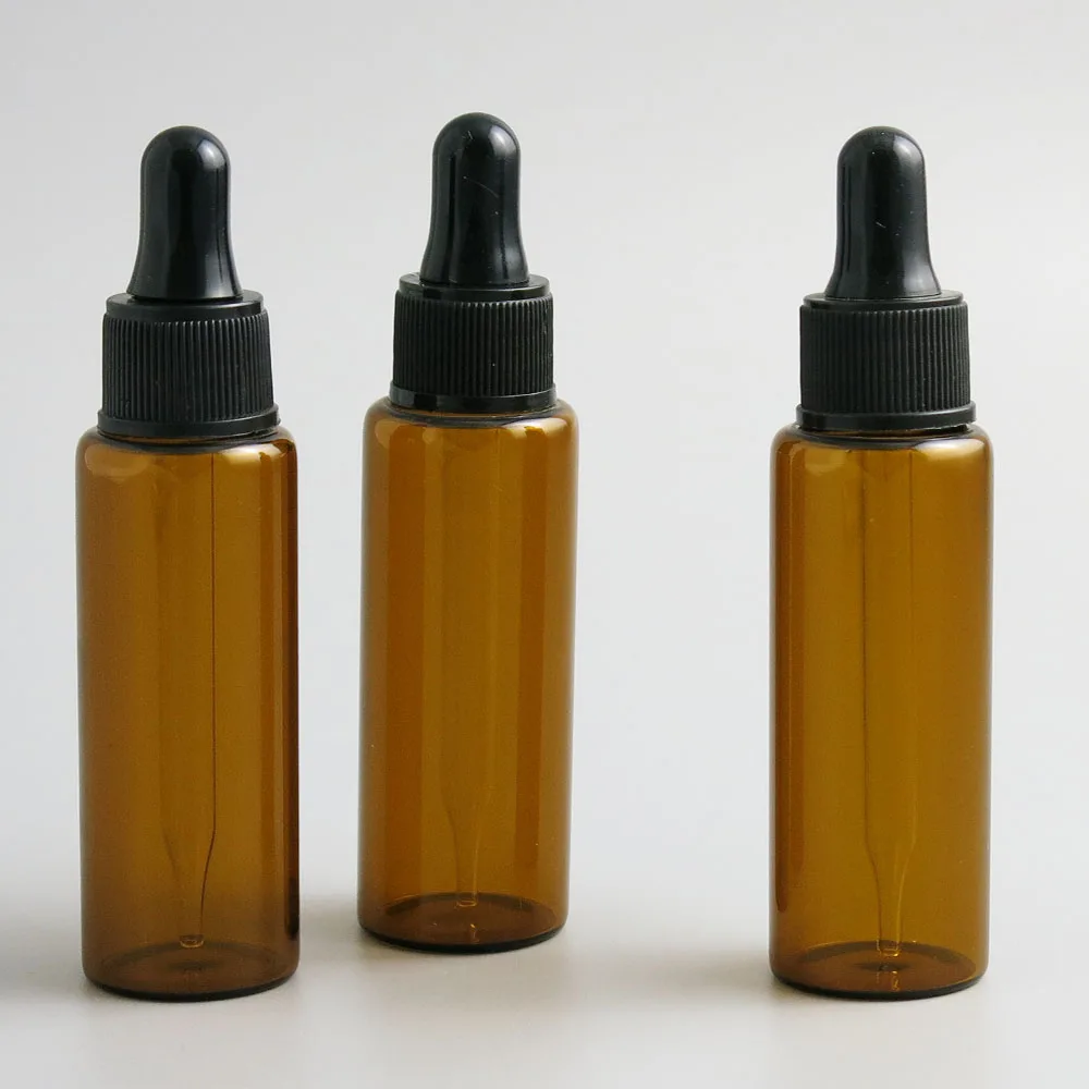 360 x 30ml Empty Refillable Amber liquid Reagent Pipette Bottle 30cc 1oz Brown Glass Eye Dropper Drop