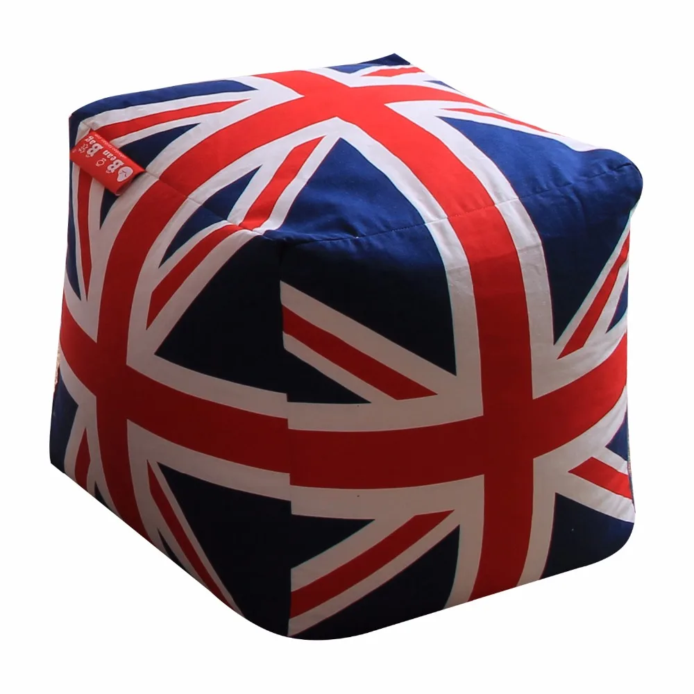 Pouf de Rugby Confortable Zac, Juste de Lit sans Remplissage, Siège à Boule