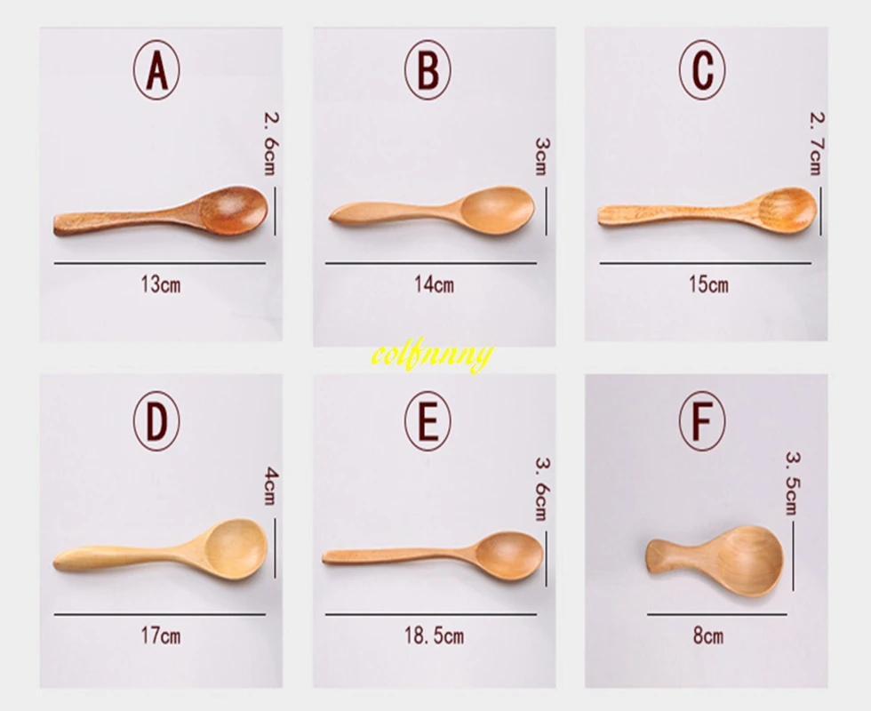 100pcs/lot Wooden Spoons Tableware Natural Wood Tea Coffee Dessert Spoon Japanese Style Catering Spoon can customize logo