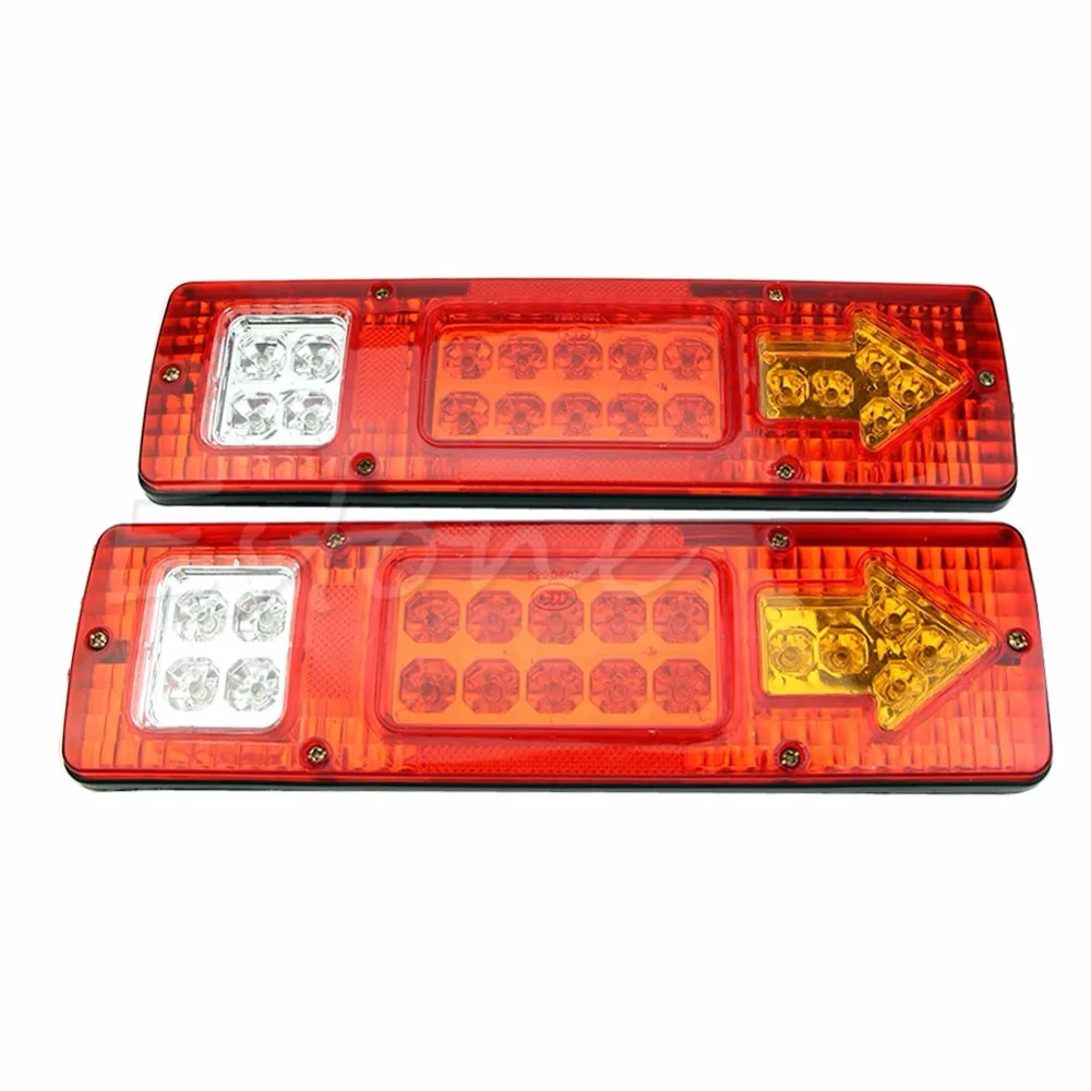 Free delivery Car Styling 2pcs 19 LED Car Truck Trailer Rear Tail Stop Turn Light Indicator Lamp 12V Drop shipping