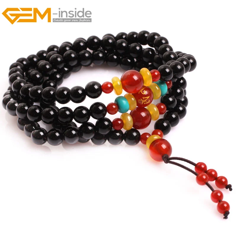 Gem-Inside Zen Mala Buddhist Prayer Tibetan Rosary Beads Bodhi Beads Christian Prayer Beads For Women Men