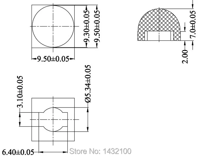 30degree Luxeon|Samsung Mid-Power,OSRAM,SMD 5630|5730 Led lens (HX-9.5-30M)