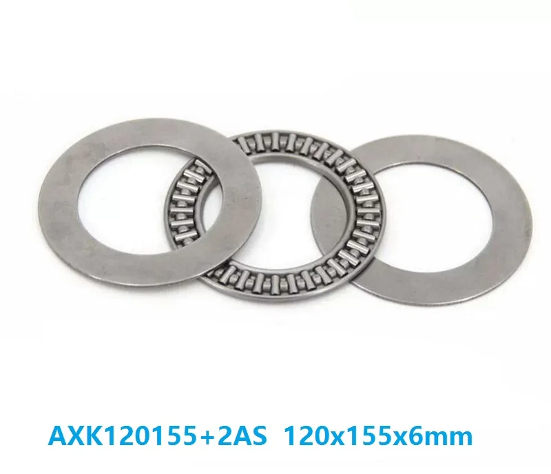 

2pcs/lot AXK120155+2AS Plane Thrust Need Roller Bearing 120x155x6mm needle roller cage assemblies 120*155*6mm