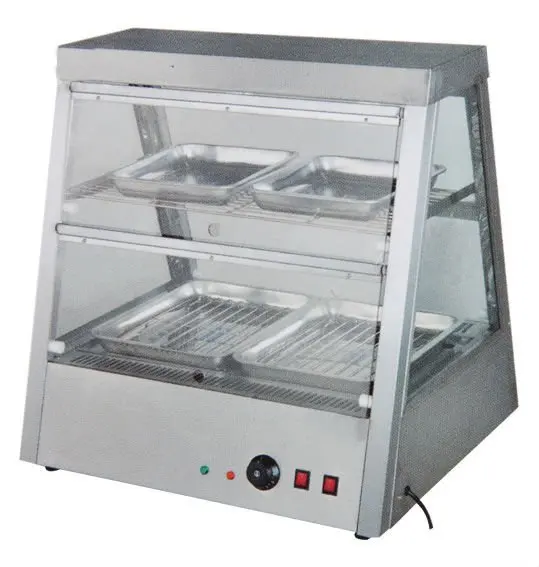 PKJG-DH2X2 Electric food warmer stainless steel fast food display showcase cabinet buffet hotel