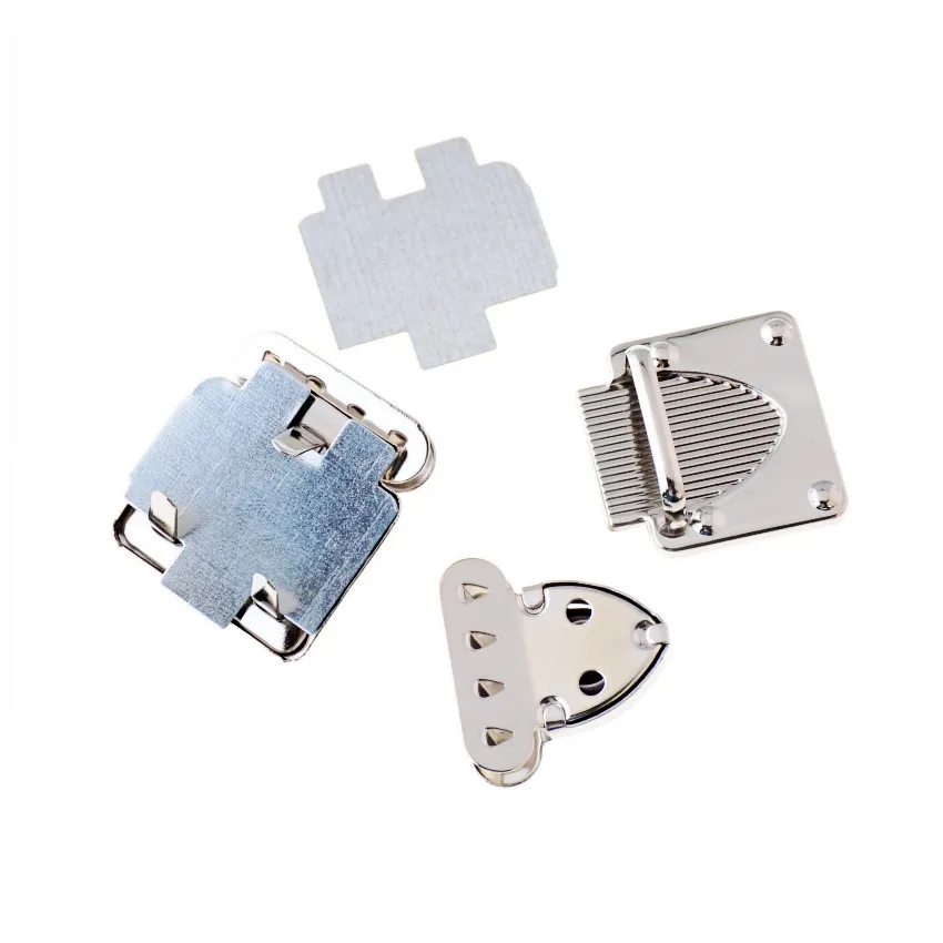 شحن مجاني-10 مجموعات فضية لهجة مجوهرات علبة خشبية صناديق حقيبة صنع قفل مزلاج الأجهزة 36x33 مللي متر J3757