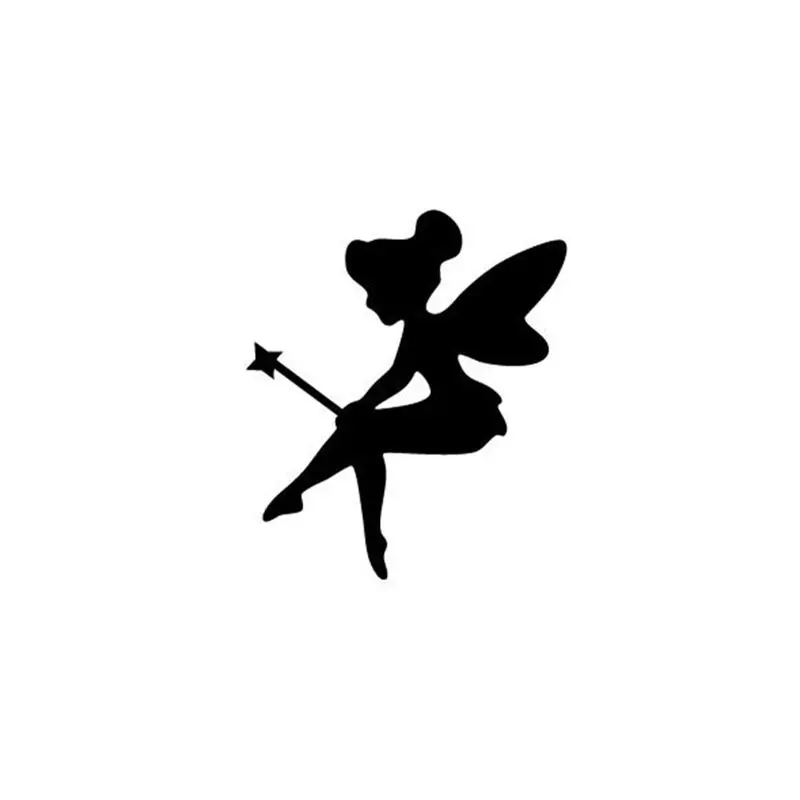 Mini Fairy vinyl Decal , Fairy Bell Silhouette wall Sticker , Pixie Nursery DIY Art for Kids Room decor