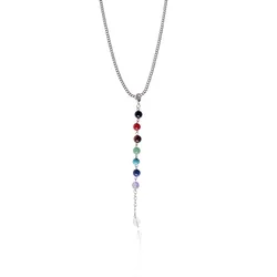 Seven Color  Natural  Stone Chakra Necklaces Pendants Yoga Reiki Healing Balancing 7  Necklace Women Gift