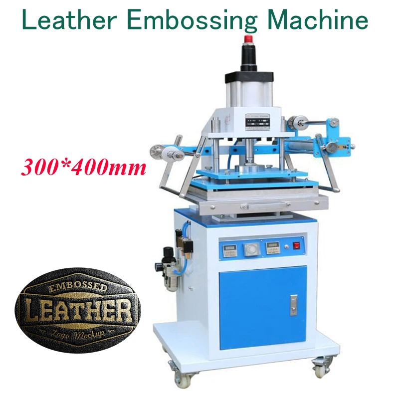 Leather Embossing Machine 220V Electric Pneumatic Hot Stamping Machine 1500W Gold Foil Press Table Stamper Tool ZY-819M