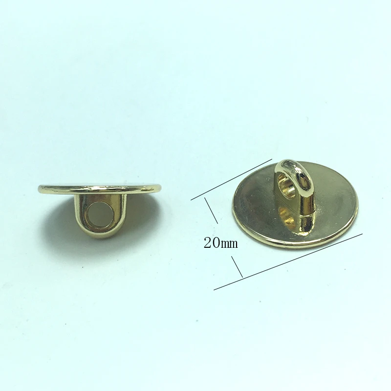 light gold Round metal clip 20 mm Diameter, metal hardware, metal ends