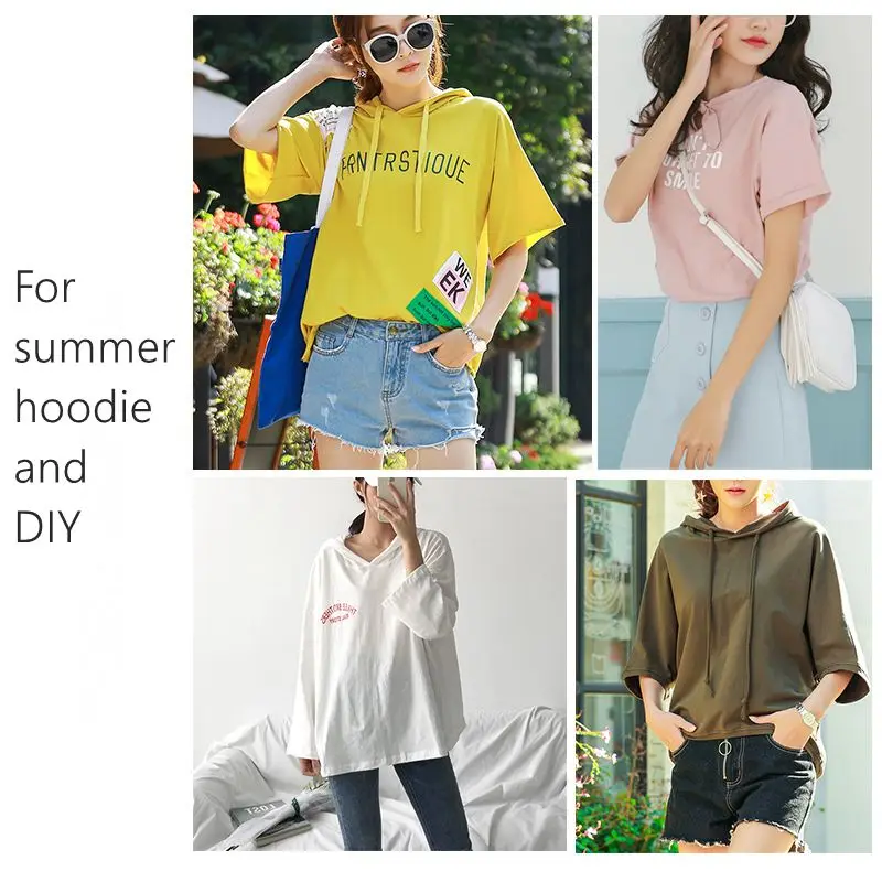 100% Cotton Jersey Fabric For Summer Hoodies T-Shirt And Sweatshirt DIY Tops Handmade Material Hot Sale 50*180cm/Piece K302958